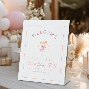 Signe De Table Cocktail de bienvenue pour la fête de mariage
