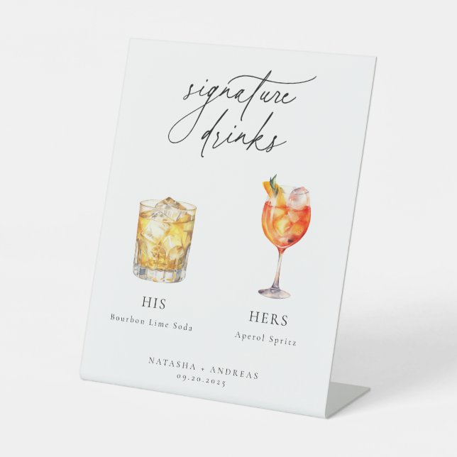 Signe De Table Cocktails contemporains Signature Boissons (Recto)