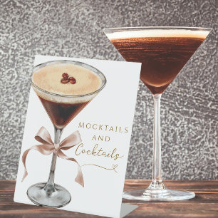 Signe De Table Cocktails sans alcool Cocktails Martini Espresso E