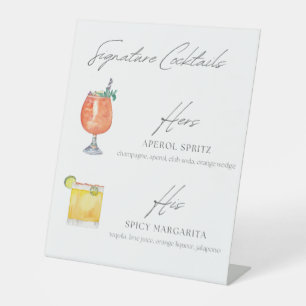 Signe De Table Cocktails Signature : Marg épicé & Aperol Spritz