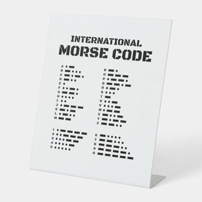 Signe De Table Code Morse International (Recto)