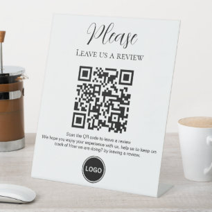 Signe De Table Code QR Customer Review Business