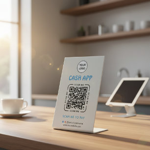 Signe De Table Code QR de Cash App pour Paiement par Scan pour Lo