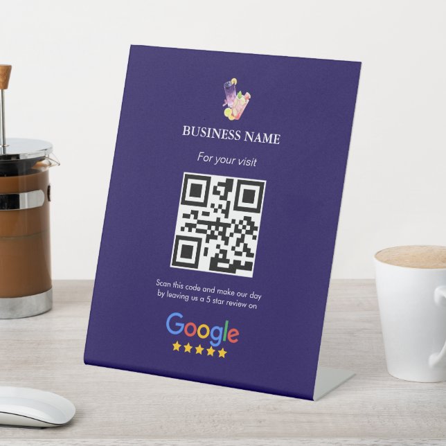 Signe De Table Code QR de Laissez un Avis | Google Avis  (In SItu)