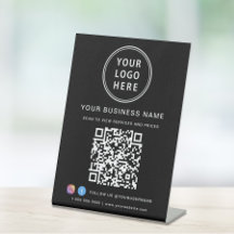Code QR de l'entreprise Logo Réseaux Sociaux Noir