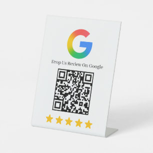 Signe De Table Code QR de notation d'entreprise Google Review mai
