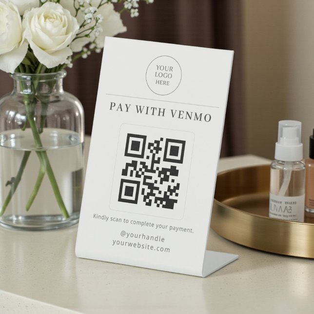 Signe De Table Code QR de paiement Venmo Scan pour payer (Créateur téléchargé)