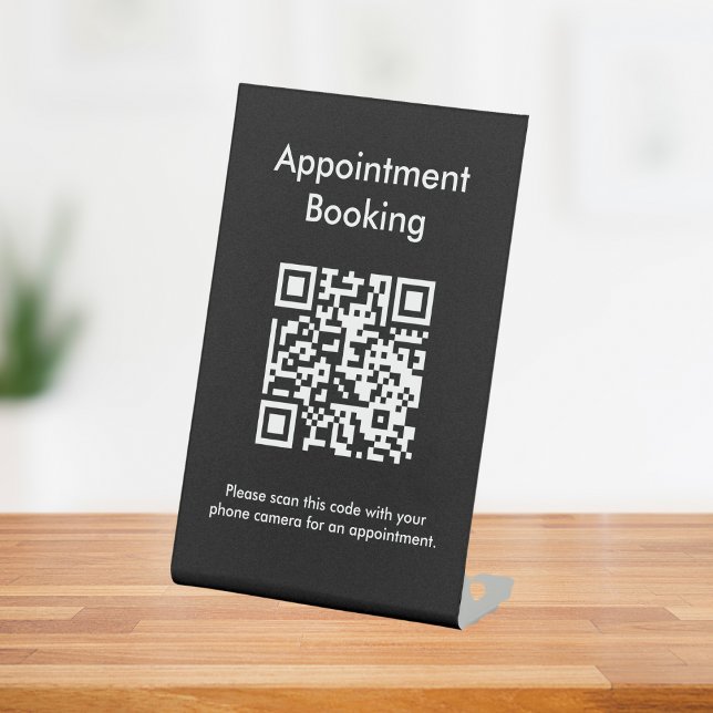 Signe De Table Code QR de réservation de rendez-vous (Créateur téléchargé)