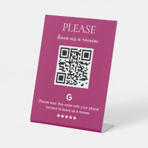 Signe De Table Code QR d'entreprise Google Review