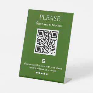 Signe De Table Code QR d'entreprise Google Review