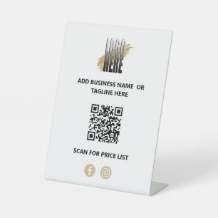 Signe De Table Code QR d'entreprise moderne avec logo