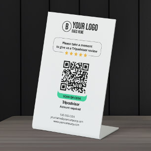 Signe De Table Code QR des avis Tripadvisor Évaluez l'entreprise