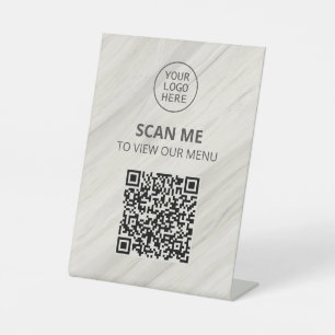Signe De Table Code QR du menu Analyse Spa naturel