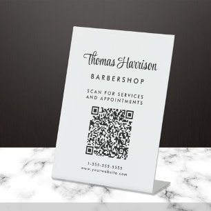 Signe De Table Code QR du script de signature d'entreprise