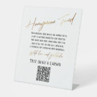 Code QR Faux Or Typographie Caisse de Lune de Miel