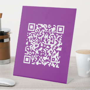 Signe De Table Code QR instantané avec votre URL de site Web   Po