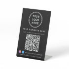 Code QR Logo Réseaux Sociaux Entreprise Noir