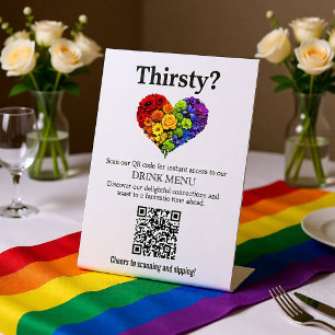 Signe De Table 🌈 Code QR Menu des boissons Flourish Together