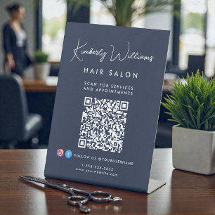 Signe De Table Code QR monogramme de signature professionnelle