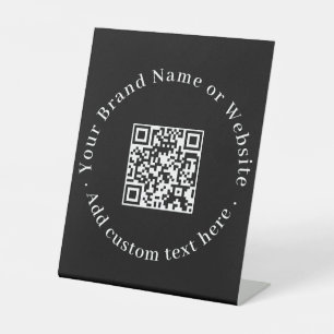 Signe De Table Code QR noir   Site d'affaires moderne et élégant