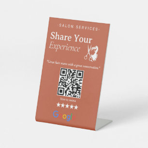 Signe De Table Code QR Partagez Votre Expérience Terracotta Neutr
