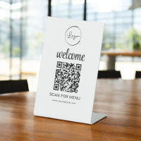 Code QR personnalisé Menu Texte Entreprise moderne