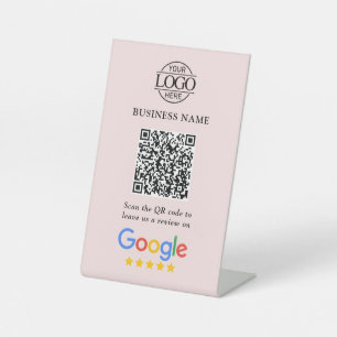 Signe De Table Code QR simple personnalisé pour les avis Google a