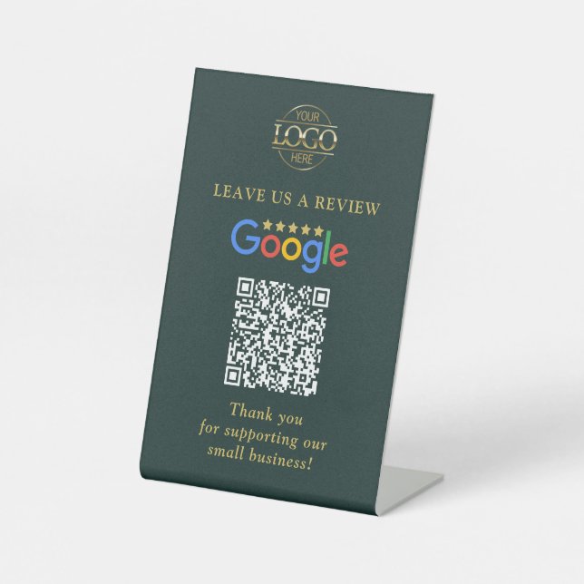 Signe De Table Code QR simple personnalisé pour les avis Google a (Recto)
