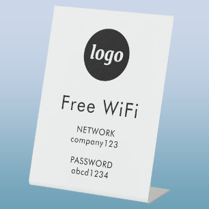Signe De Table Code WiFi Logo Entreprise Internet