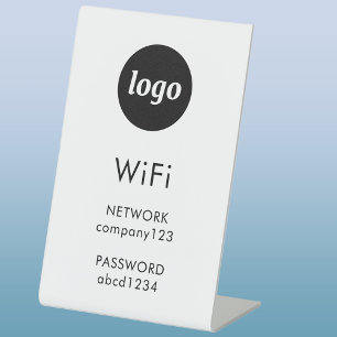 Signe De Table Code WiFi Logo Entreprise Internet