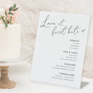 Signe De Table Coeur Calligraphie Amour à First Bite Desserts Men