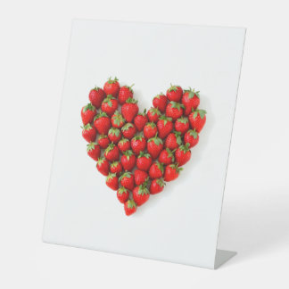 Signe De Table Coeur fraise