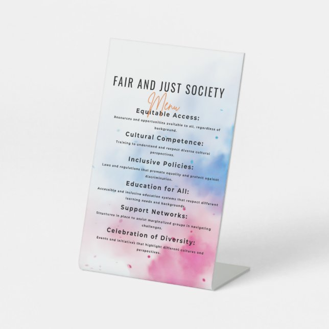 Signe De Table Collectivité inclusive pour l'équité et le foie (Recto)