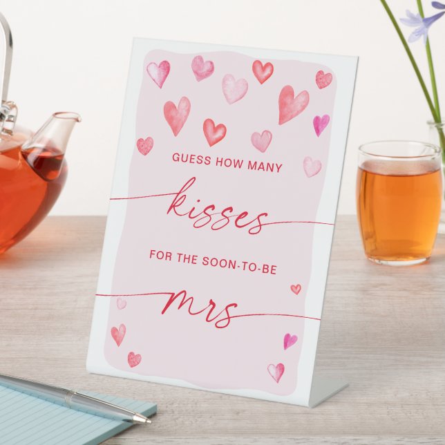 Signe De Table Combien de baisers Fête des mariées Saint Valentin (In SItu)