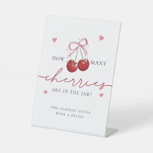 Signe De Table Combien de cerises Chic Baby shower cerise Jeu