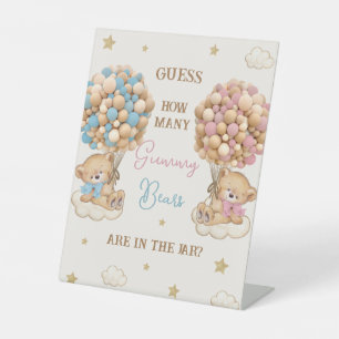 Signe De Table Combien de Gummy Bears Twins baby shower jeu
