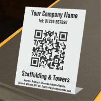Conception de chevalet de signalisation de code QR