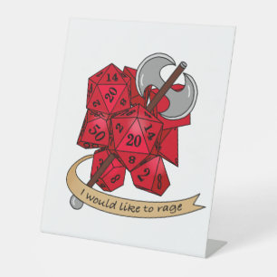 Signe De Table Conception de dés barbares