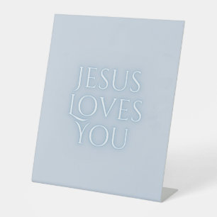 Signe De Table Conception de typographie chrétienne Jésus aime
