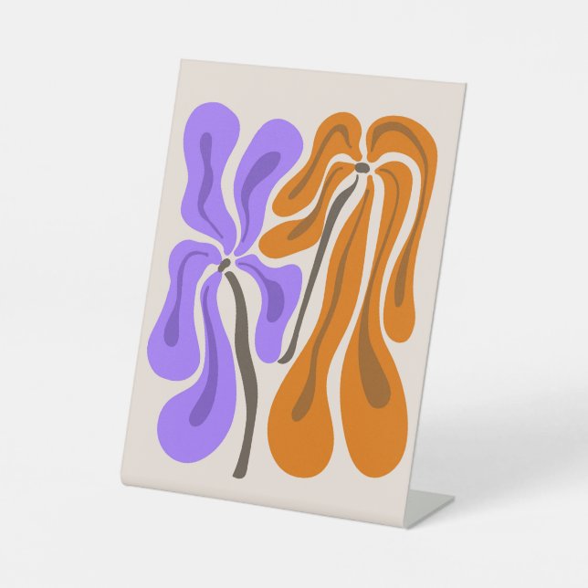 Signe De Table Conception des fleurs (Recto)