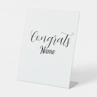 Signe De Table Congrats graduate name simple minimal year class 