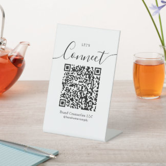 Signe De Table Connectez-vous avec la marque de l'entreprise US Q