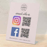Connectez-vous avec nous Instagram Facebook QR Cod