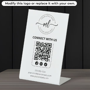 Signe De Table Connectez-vous avec nous Logo de l'entreprise Init