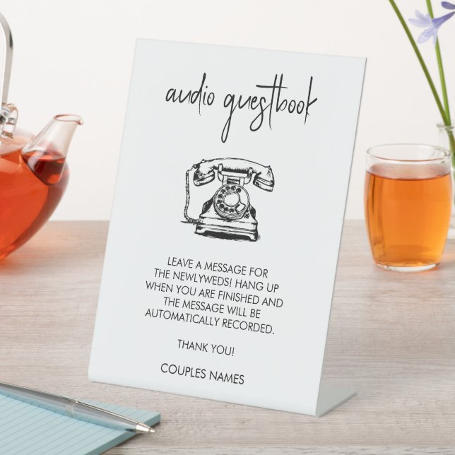Signe De Table Connexion du Mariage du livre d'invité audio (In SItu)