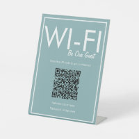 Connexion Wi-Fi Turquoise de base moderne Code QR