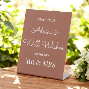 Signe De Table Conseil mariage Terracotta Brown Bien-Être