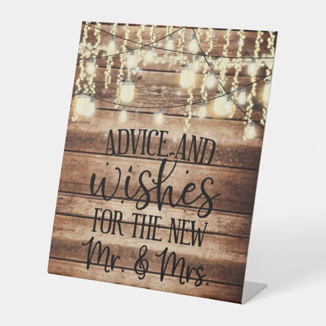 Signe De Table Conseils et voeux pour la Mme et Mme Mariage (Recto)