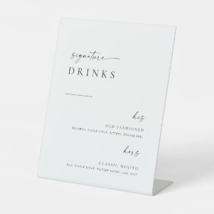 Signe De Table Consommation Mariage minimaliste moderne