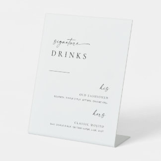 Signe De Table Consommation Mariage minimaliste moderne